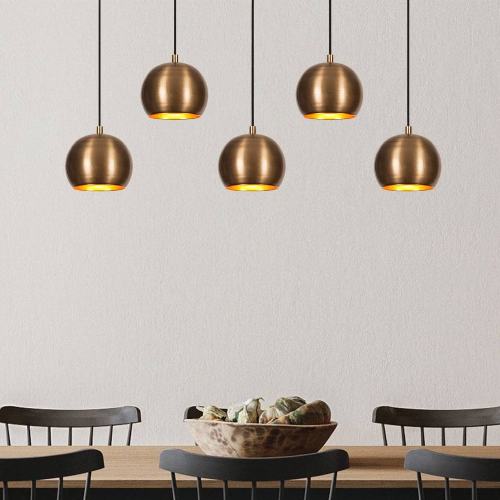 Hängelampe Sivani MR-1000 Opviq, dimmbar, bronze / altmessing, für Wohn- / Esszimmer, Metall, Pendelleuchte