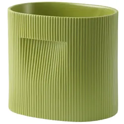 Muuto Ridge Pflanzentopf, höhe 24 cm, moosgrün