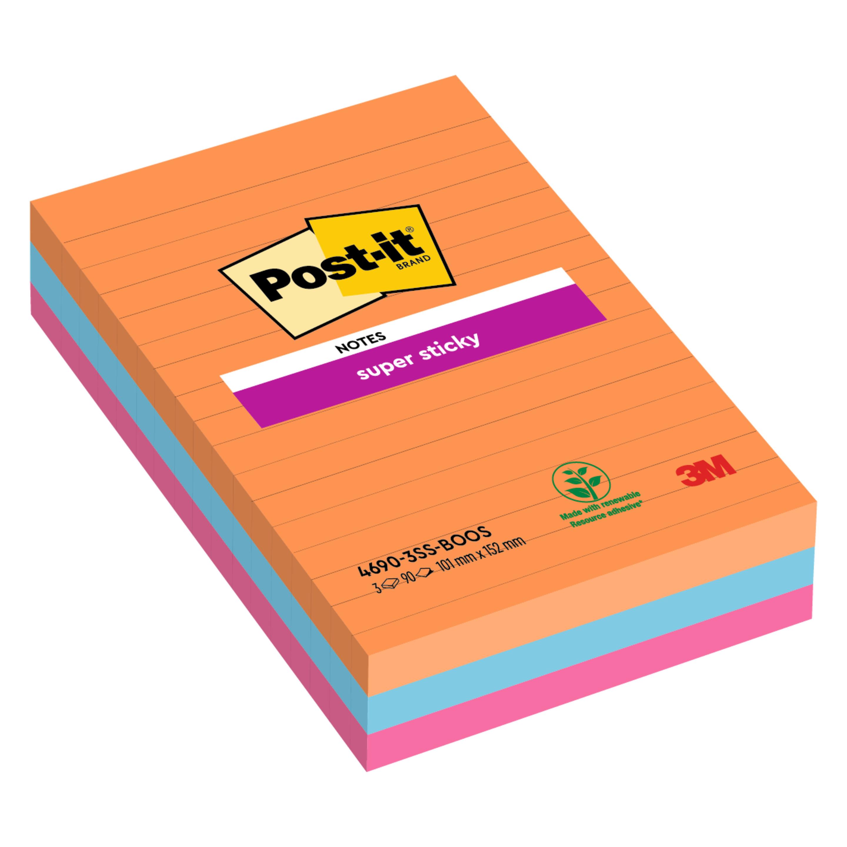 Post-it Super Sticky Boost (152 x 101 mm) (4690-SS3BGK-EU)
