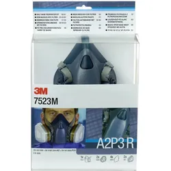 3M 7523M Set 1x Silikon Maske 7502M, 2x 6055 A2 Filter , 4x 5935 P3R Filter, 2x 501 Deckel
