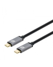 Techly USB3.2 Gen.2 Kabel Stecker Typ-C USB Schwarz 1 m Digital/Daten Strom/Netzteil Abgeschirmt 1 m CE (ICOC-MUSB322-CM-010)