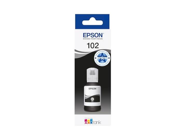 Epson EcoTank 102 Bouteille d’Encre Authentique Noir Haute Capacité – Jusqu’à 7\,500 Pages Qualité De Marque pour des Résultats Optimaux