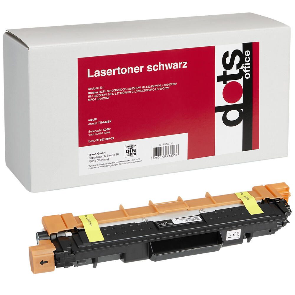 dots Toner kompatibel zu brother TN243BK schwarz 1268,0000-DOTS