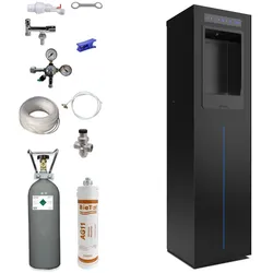 BieTal® Wassersprudler Sprudelwasser Gerät Anlage H2Office Pro Plus schwarz SET 2 kg CO2