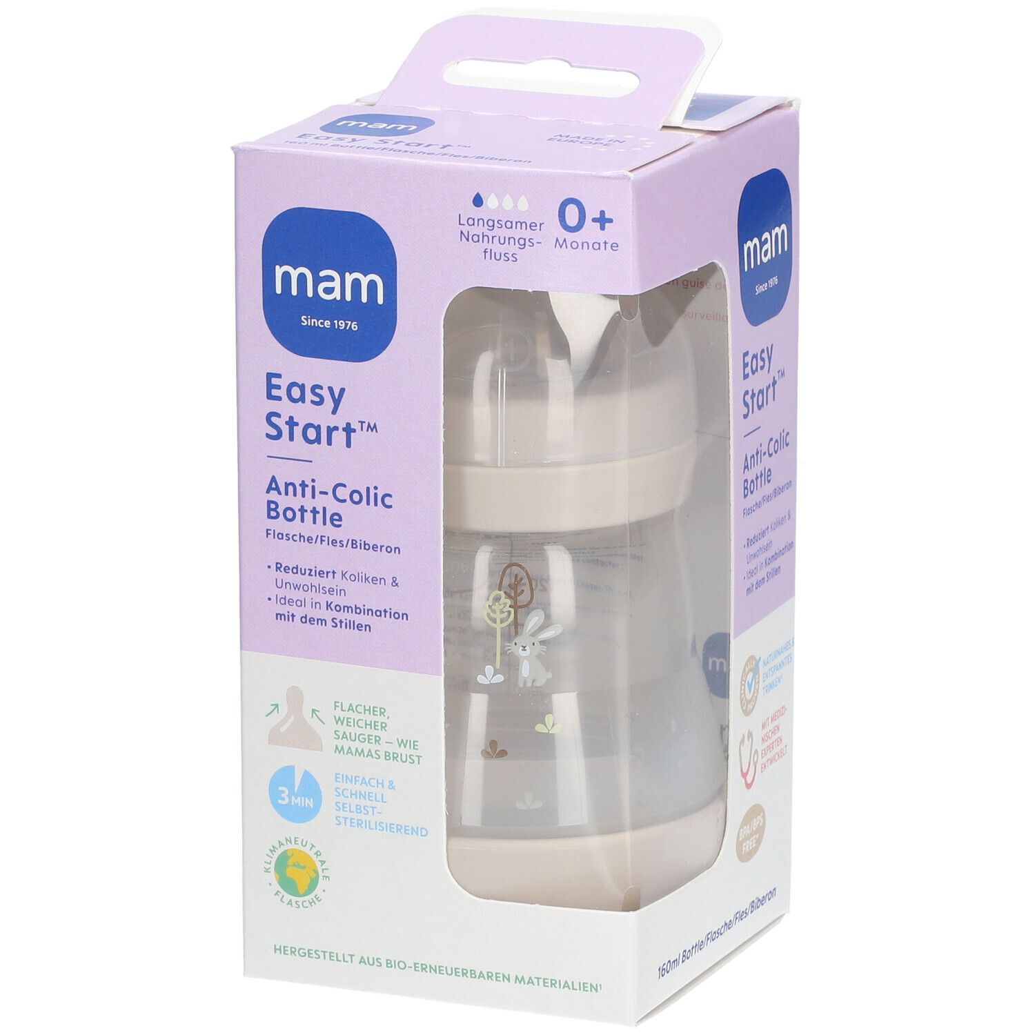 MAM Easy Start Anti-Colic Zuigfles Uni 160ml 1 St Flaschen