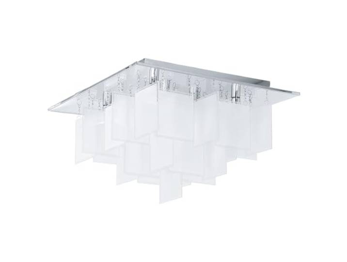 Eglo LED Plafonnier Condrada 1\, luminaire de plafond 8 flammes\, lampe de salon en métal chromé et verre satiné blanc\, lampe de chambre\, plafonnier de couloir avec douille G9