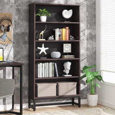 Bluebell 71-Inch Tall Bookcase with LED Lights for Living Room, Bedroom
