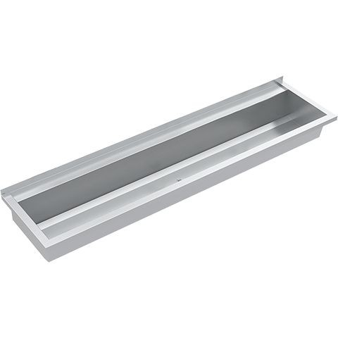 KWC Aquarotter GmbH KWC Aquarotter Waschrinne, PLANOX, Edelstahl, W.-Mont., 1800x210x442 mm, m. Arm-bank, 2030043788 2030043788