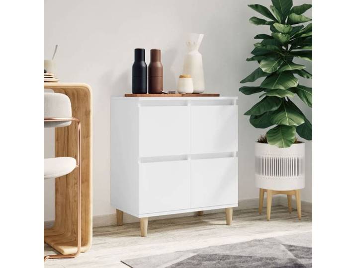 SALE 2025 Meuble bas bahut vaisselier - Buffet Blanc 60x35x70 cm - bois d'ingénierie 20 Kg 3365