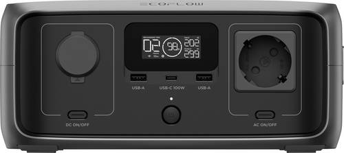 ECOFLOW River 3 UPS Powerstation LiFePO 4 Schwarz mit Laderegler