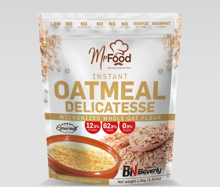 Beverly Nutrition INSTANT OATMEAL DELICATESSE 1500g Tarta de Queso con Fresas