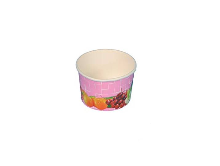 Pro DP 2000 Eisbecher Eiskrem Frozen Yoghurt to go Becher 100ml Papier/Pappe Rosa Früchte Ø70mm 45mm hoch Made in Germany