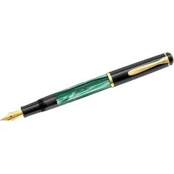 Pelikan Kolbenfüllhalter Classic M200 Feder EF grün-marmoriert