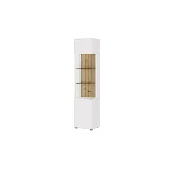 Jette Home Vitrine  Como , weiß , Maße (cm): B: 47 H: 206 T: 38.0