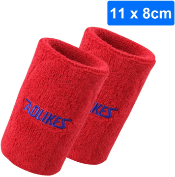 Inspire Picks AOLIKES Sports Sweatbands Wristbands Moisture Wicking Athletic Wristbands For Tennis, Basketball, Running & Fitness 11cm red