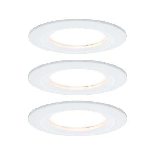Paulmann Nova Plus LED inbouwspot set van 3, wit, warm wit, IP44