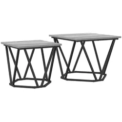 vidaXL Beistelltisch-Set 2 pcs Graues Sonoma Ingenieure Holz und Stahl