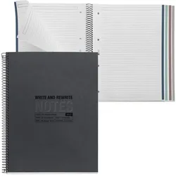 MIQUELRIUS Design Collegeblock DIN A4 liniert schwarz