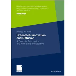 Greentech Innovation and Diffusion, Fachbücher von Philipp Hoff
