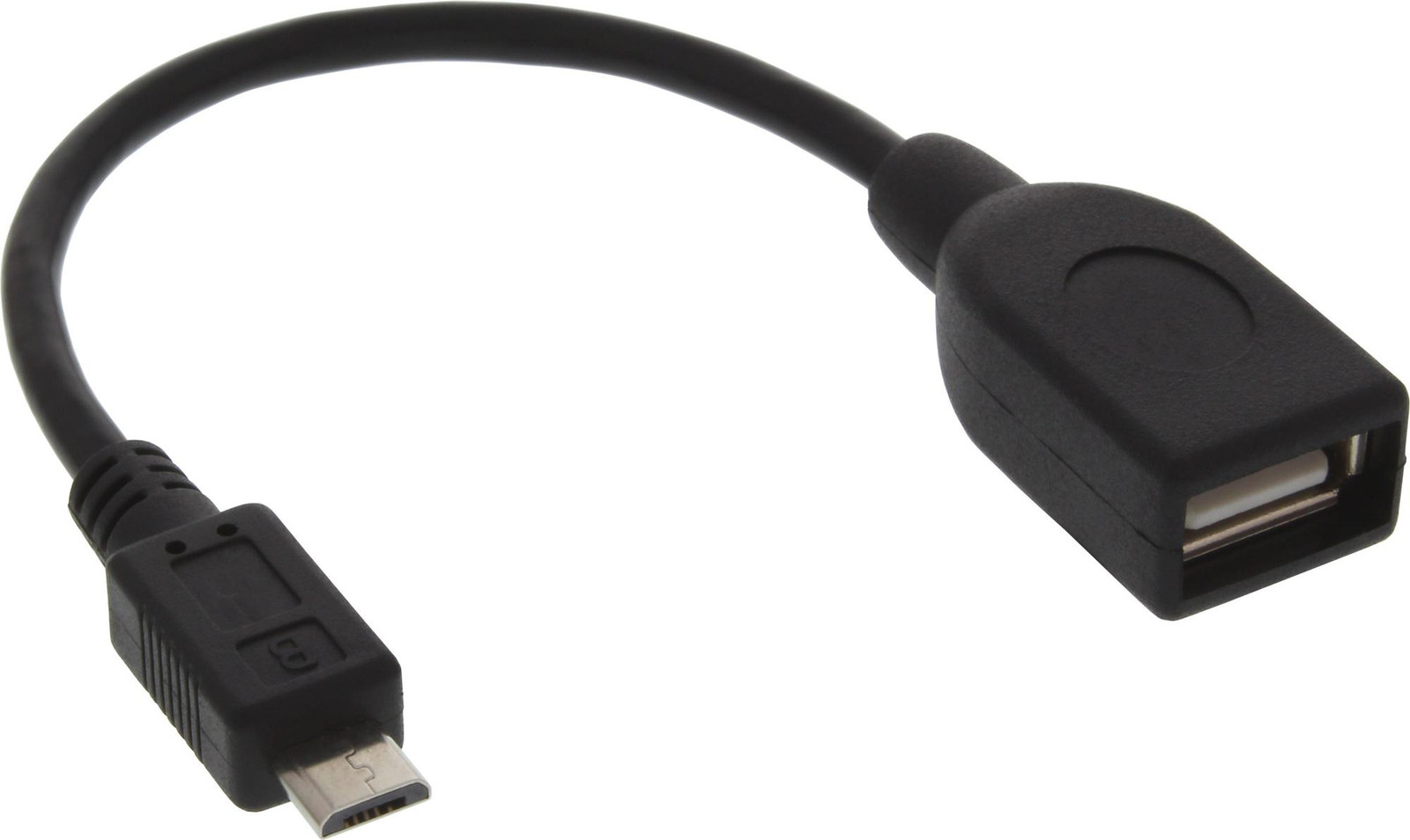 InLine 31606 Micro-USB OTG-adapterkabel Micro-B naar USB-A, 0,15 meter