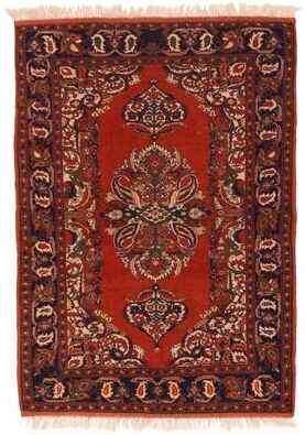 ECARPETGALLERY Hand-knotted Finest Mouri Dark Copper Wool Rug - 4'2 x 6'2