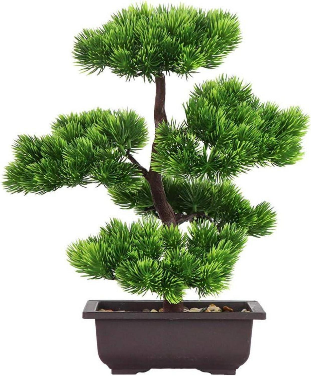 Aisamco Japanse bonsai-den kunstplant, kamerplant, 33 cm