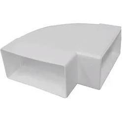 Upmann Rohrbogen waagerecht System 125, Klimaanlage Zubehör, Weiss