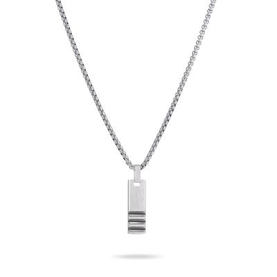 Kette mit Anhänger FYNCH-HATTON "Schmuck Geschenk Edelstahl Halskette Classic Tag", silber (silberfarben), Halsketten, Herren, Edelstahl, L: 60 B: 4mm, B:4mm
