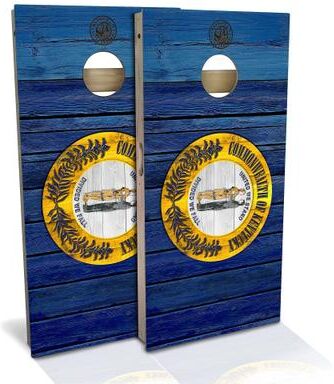 Skip's Garage Kentucky Flag Outdoor Cornhole Board Set