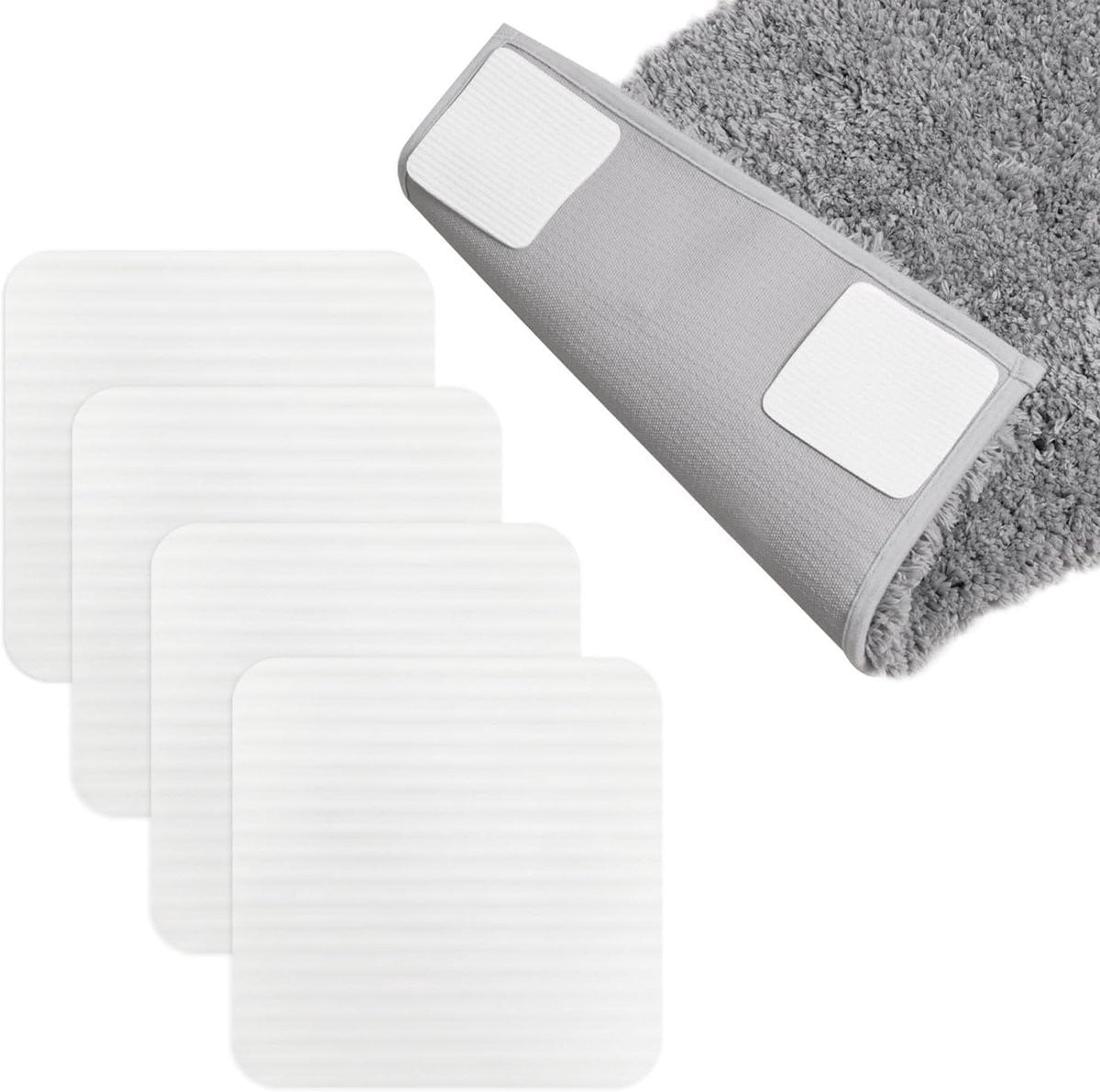 Tapijtgrijpers Antislip Pads Wit - 4 Stuks - Herbruikbaar en Wasbaar