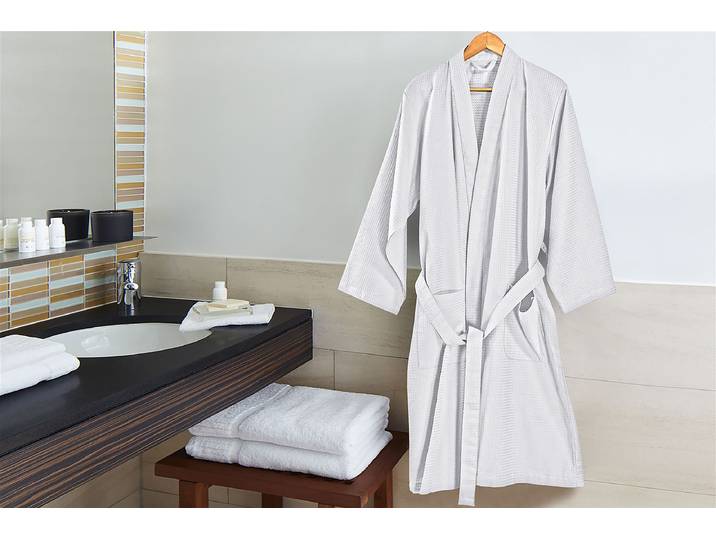 Peignoir Carla 115 x 3 x 124cm Blanc/Blanc