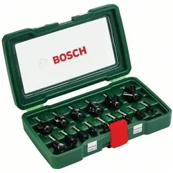 Bosch Zubehör, Fräser, HM-Fräser-Set mit 8 mm Schaft, 15-teilig
