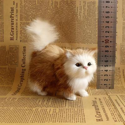 Inspired Finds Realistic Simulation Cat Plush Toy, Soft Stuffed Kitten For Kids And Cat Lovers yellow