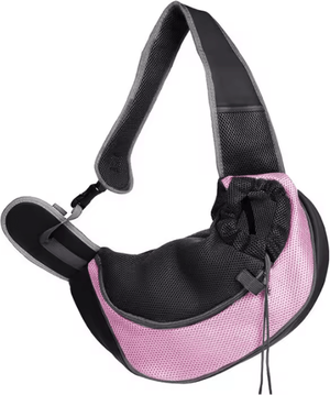 Inspire Curations CozyTrail Mesh Pet Carrier Backpack & Shoulder Sling Bag pink s