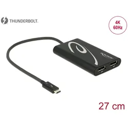 DELOCK Adapter Thunderbolt 3 -> 2x DP St/Bu 4K 60Hz