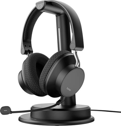 Hama Hama BT-900 Bluetooth-Headset, Multipoint, Ladestation, ENC, kabellos, Schw. On Ear Headset Schwarz