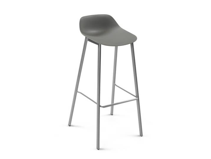 Barstuhl BarLouis grau hellgrau 44.5x97x50.5 cm
