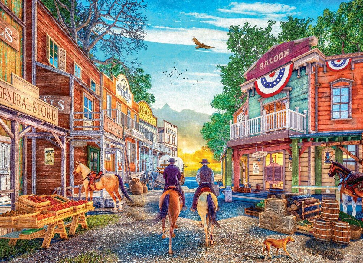 Eurographics Puzzel Wilde Westen Stad - Dominic Davison - 1000 stukjes