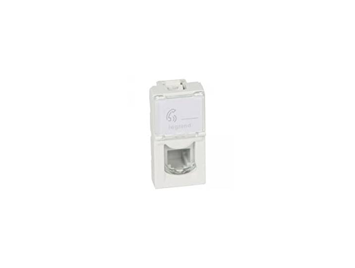 Legrand 078730 Mosaic RJ11 Prise\, 4 Contacts\, 1 Module\, Blanc