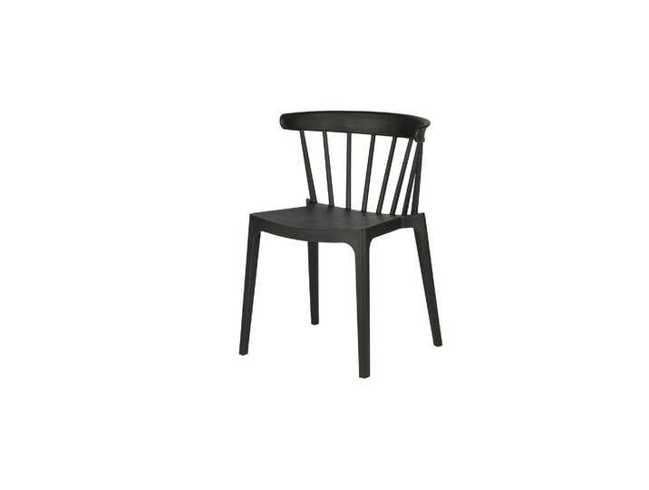 Chaise de jardin à barreaux plastique noir Bliss