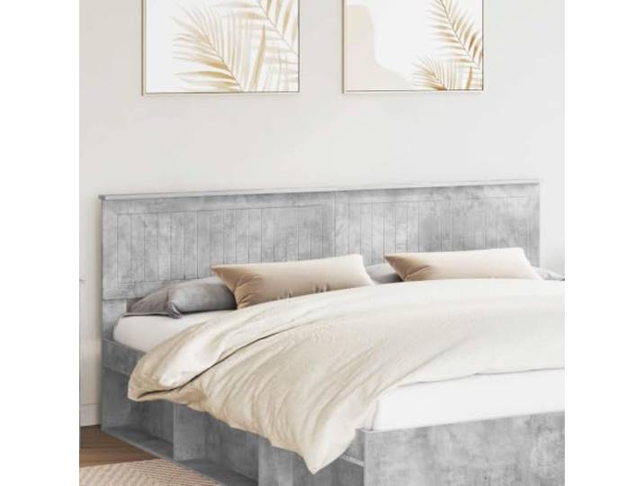 RJPLMFV Kopfteil Beton, Grau Minimalistisches modernes Design, pflegeleicht, vielseitige rechteckige Form, einfache Montage für 2 Personen