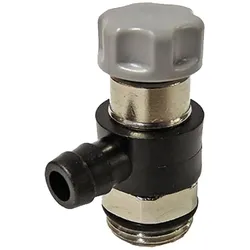 Barberi Ablasshahn mit drehbarem Schlauchanschluss aus Kunststoff - mit Griff (Durchmesser des Gummischlauchs unter 9 mm) G 1/4'' AG