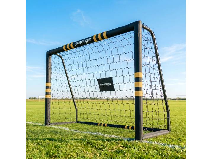 SPORTNOW But Football 180x60x120cm Mousse Filet PE Jaune