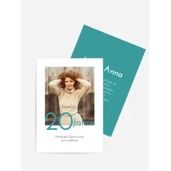 Jubiläumskarten selbst gestalten mit Spruch und Fotos im Onlinedesigner bei Meine-Kartenmanufaktur.de