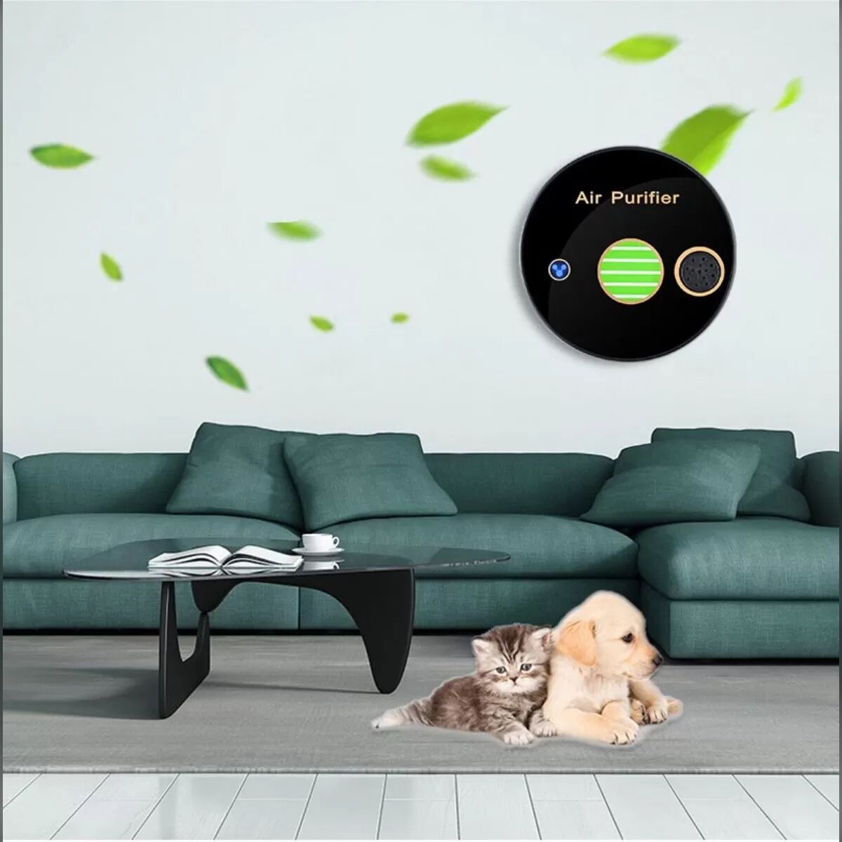 INF Dual-Core Plasma Negativion Luftreiniger – USB-5V wartungsfrei, tragbarer Luftreiniger gegen Formaldehyd, TVOC, PM2.5 und