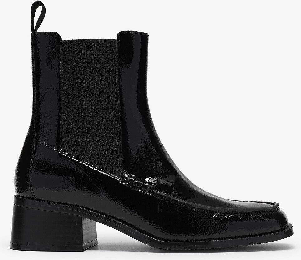 CLARKS Bottines chelsea en cuir verni, petit talon, MOSELEY UP