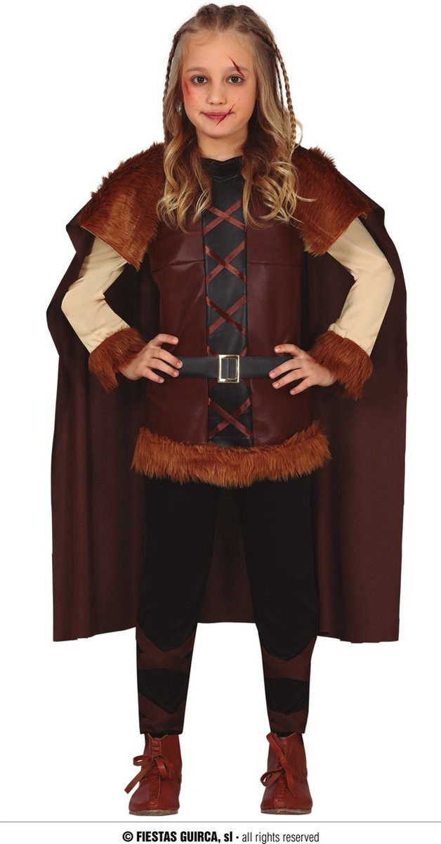 Aslaug De Gevreesde Viking Kind Kostuum