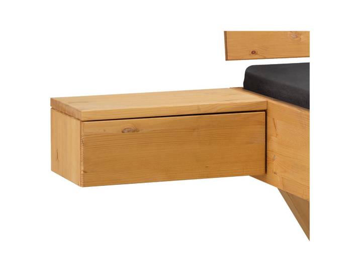 Linea Natura Nachtschrank, Kiefer, Holz, Kiefer, massiv, 1 Schublade(n) Schubladen, 45x16x34 cm, hängend, Schlafzimmer, Nachttische