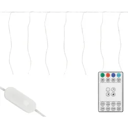 ECD Germany LED Lichtervorhang 6 m 240 LEDs Warmweiß, Timer & 19 Modi, Innen/Außen IP44, LED Vorhang Lichterkette mit Fernbedienung,