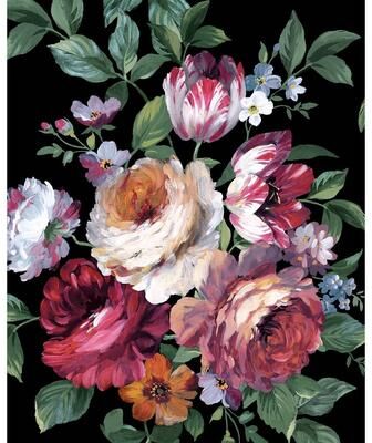 NextWall Large Bouquet Floral Peel and Stick Wallpaper - 20.5 in. W x 18 ft. L